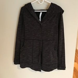 Lululemon Black/Grey Sweatshirt Jacket, Size 2
