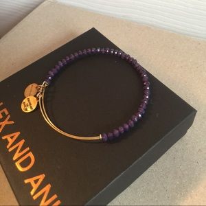 NWOT Alex and Ani purple bracelet