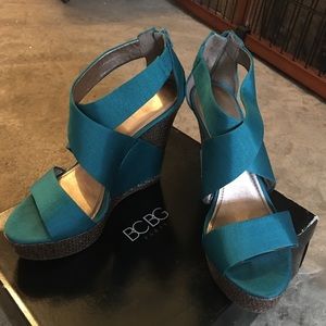 BCBG Paris Runway Peacock Rando wedge