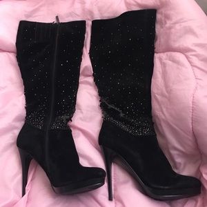 Knee- High long Black Heel Boots