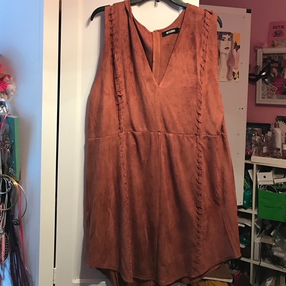 Missguided Suede lace up dress