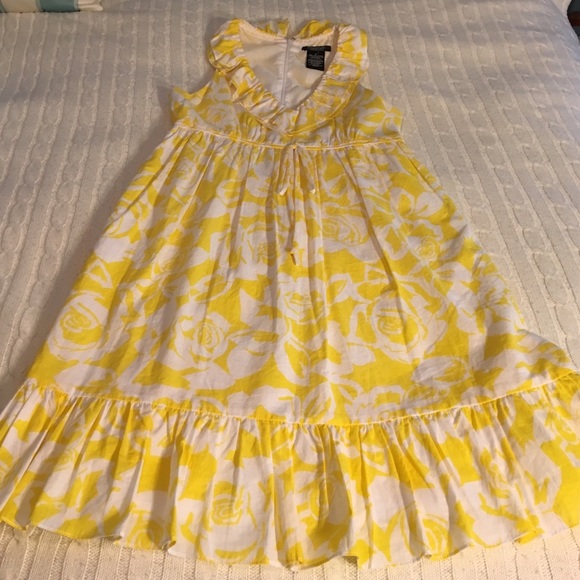 Yellow & White Dress