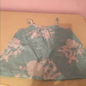 A flowing tank top with flowers