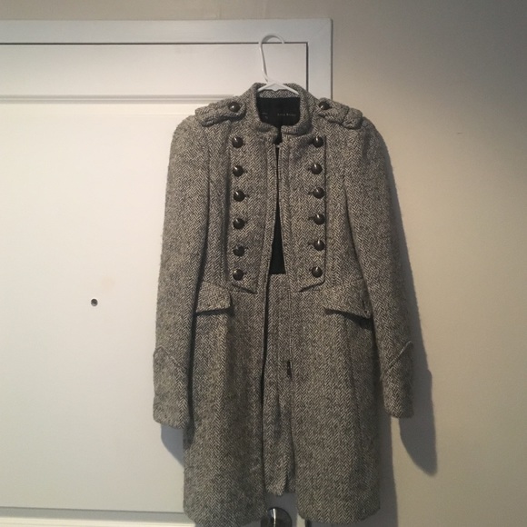 Zara Tweed Military Style Jacket