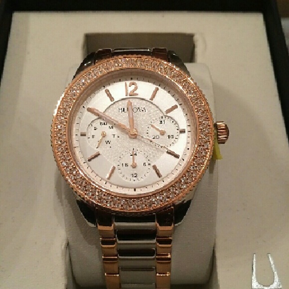 Wednesday Sale Bulova Crystal Stainless watch