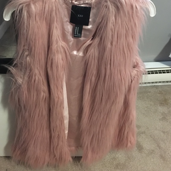 Blush Pink Furry Vest