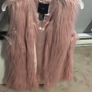 Blush Pink Furry Vest