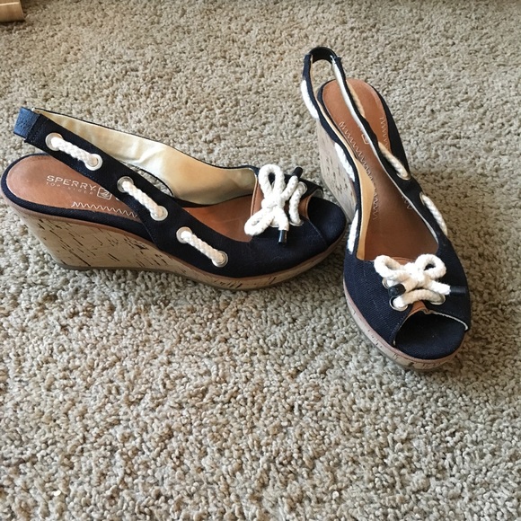 Sperry Peep-Toe Wedges - Picture 1 of 4