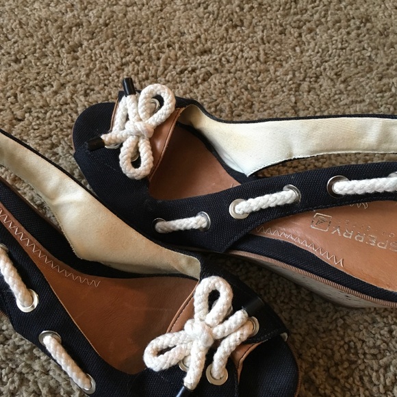 Sperry Peep-Toe Wedges - Picture 2 of 4
