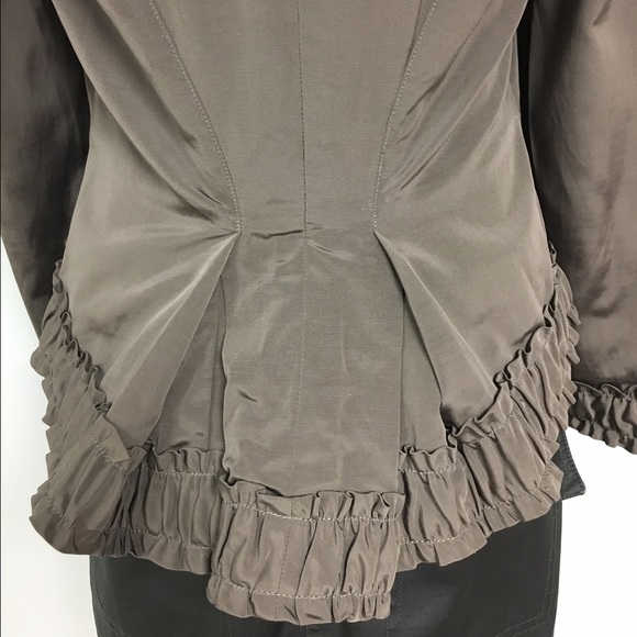 Faille Ruffle Trimmed Jacket - Picture 3 of 4