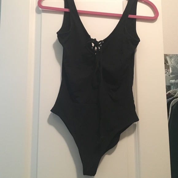 Lace up body suit