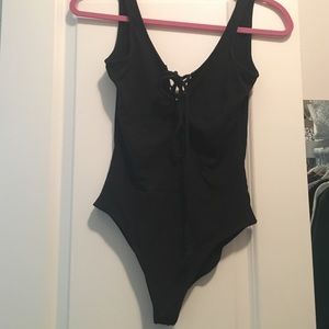 Lace up body suit
