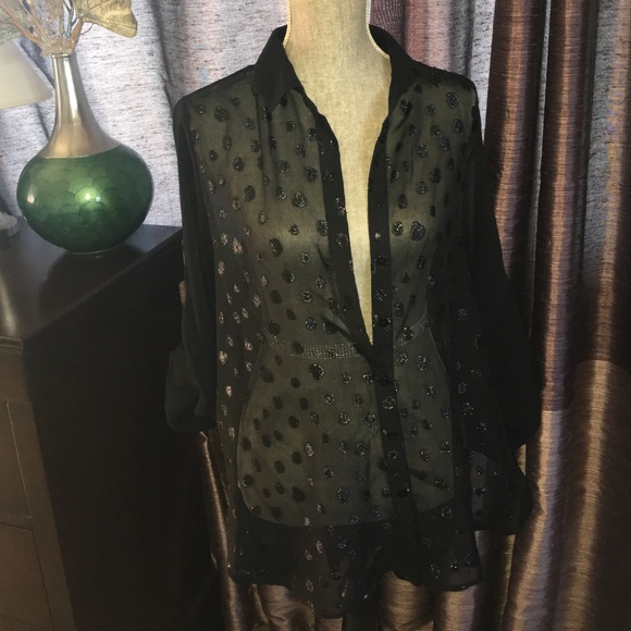 High low sheer blouse