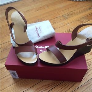 Salvatore Ferragamo wedge sandals- Size 9.5