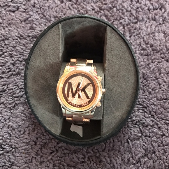 MK watch rose gold