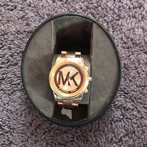 MK watch rose gold