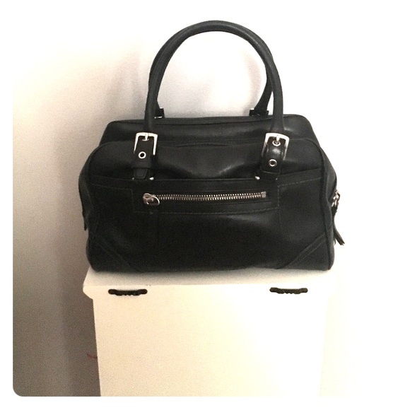 Black Leather Coach Bag - Picture 1 of 5