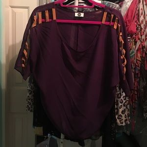 Purple & gold blouse