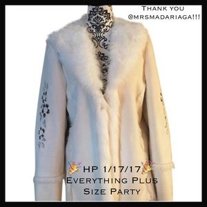{Torrid} Light Cream Shearling Coat