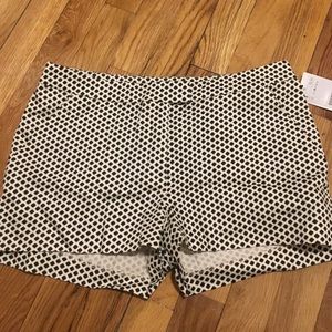White & black patterned shorts
