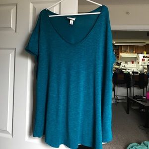 V neck tunic plus size