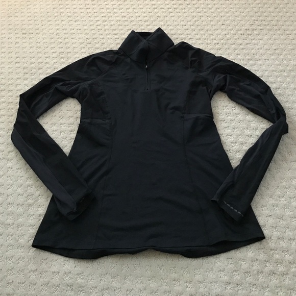 Lulu lemon black quarter zip running jacket