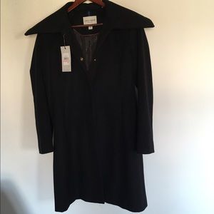 Black wool blend Cole Haan signature coat. NWT!