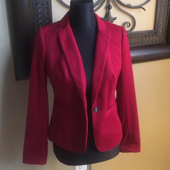 Red blazer from the Limited.