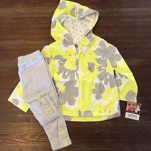 Carter's Light Jacket with Matching Leggings NWT
