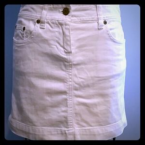 J. Crew white denim mini skirt size 27