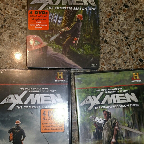 New unopened Ax men DVDs Seasons 1-3