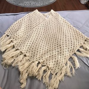 Loft knitted poncho