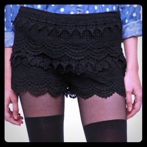 Urban Outfitters Pins and Needles lace shorts