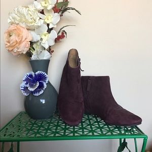 Suede heeled booties