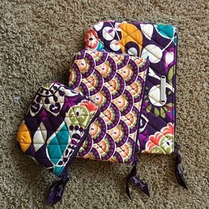 Vera Bradley Triple Pouch Cosmetic Trio