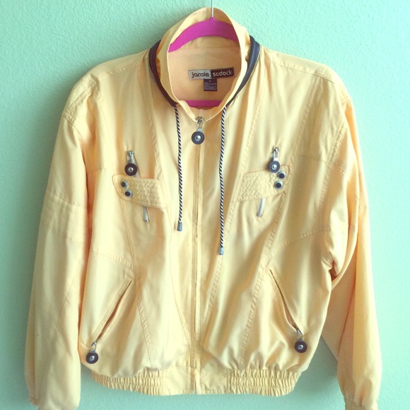 light yellow windbreaker