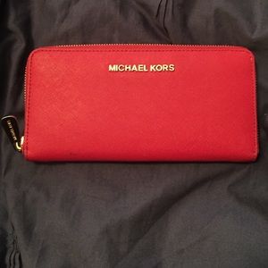 Red Michael Kors wallet