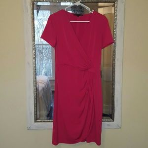 Antonio Melani watermelon pink wrap dress
