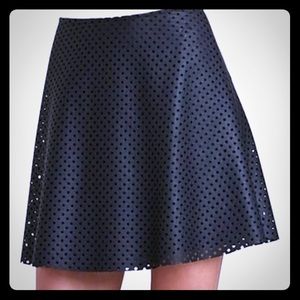 BCBG skater leather detailed skirt