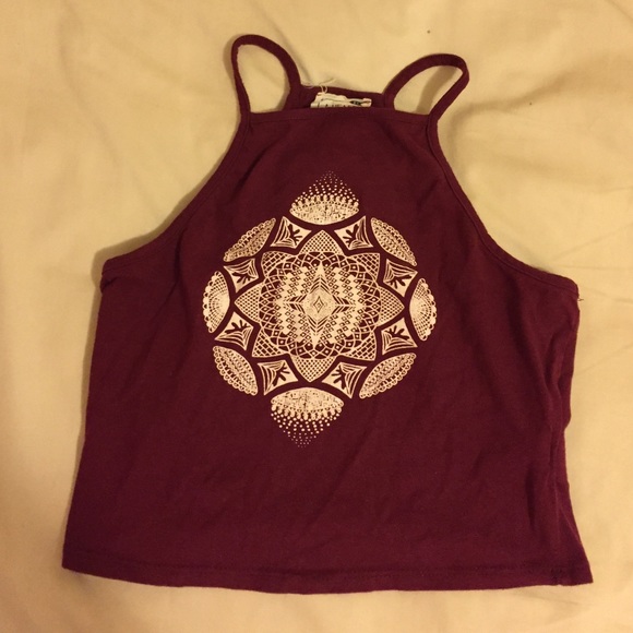 Maroon crop top
