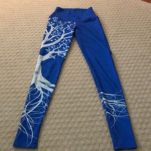 Noli Tree of Life leggings in royal blue
