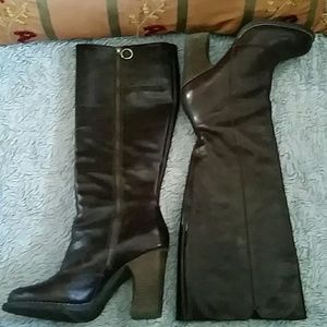 Tall Chocolate Leather Boots!!