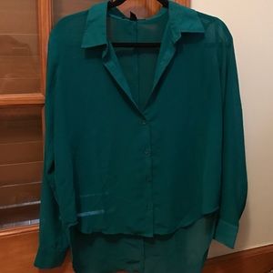 Turquoise blouse