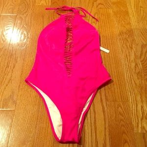 Victoria Secret Bathing Suit hot pink NWT