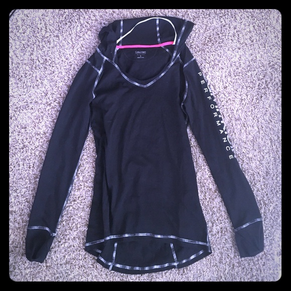 Black Calvin Klein athletic shirt