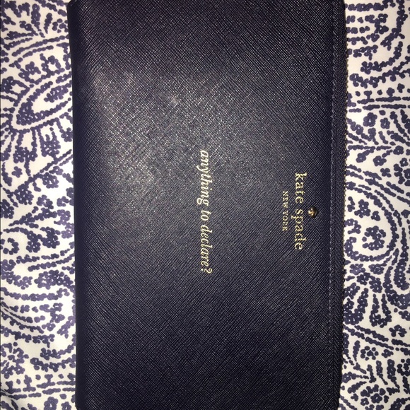 Kate spade navy blue traveling wallet