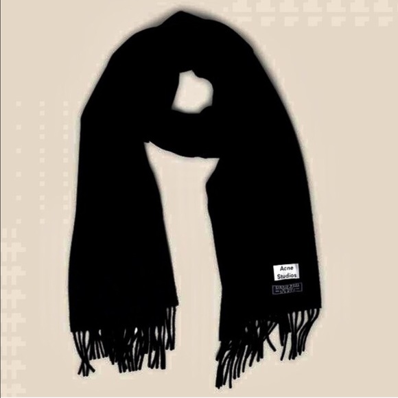 acne black scarf