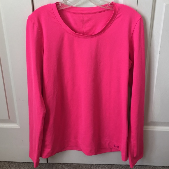 Pink dry fit under armour long sleeve