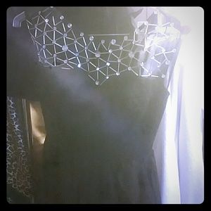 Sliver  black ankle dress it