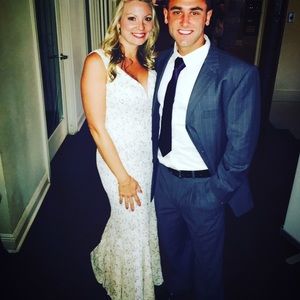 Cream & gold Evening gown